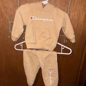 Champion Camel Hoodie and Sweats Set